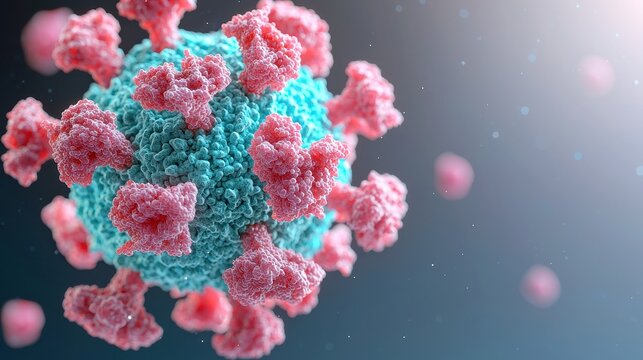 Microscopic view of antiviral compound combating diseases molecule of hope and scientific discovery against global pandemic