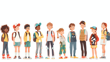 Obraz premium Children's Play Pretend Like Adults - Mixed Media Flat Vector Isolated Illustration