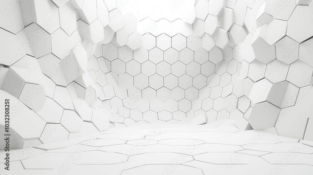 Poster vector hexagons pattern. geometric abstract background with simple hexagonal elements. medical. tech