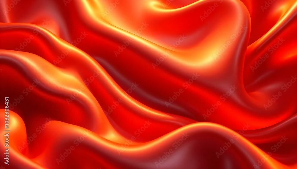 Poster 3d red technology dynamic illustration wavy curves abstract background with space copy. dark grey bl