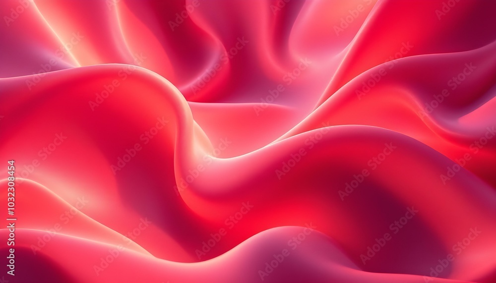 Poster 3d red technology dynamic illustration wavy curves abstract background with space copy. dark grey bl