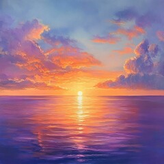 a beautiful view with a sky with shades of orange, red, purple and sometimes golden