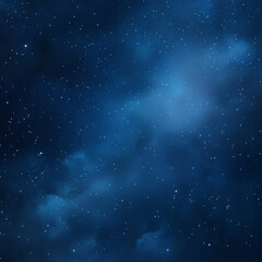 Fototapeta premium Detailed image of a star-filled night sky, stars shining brightly against a dark blue sky, soft light from the stars creating a magical and peaceful mood, infinite and expansive feel