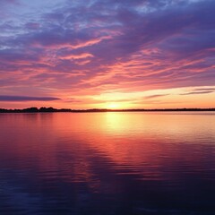 a beautiful view with a sky with shades of orange, red, purple and sometimes golden