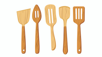 Modern Wooden Spatula Cooking Utensil for Kitchen Culinary Tools