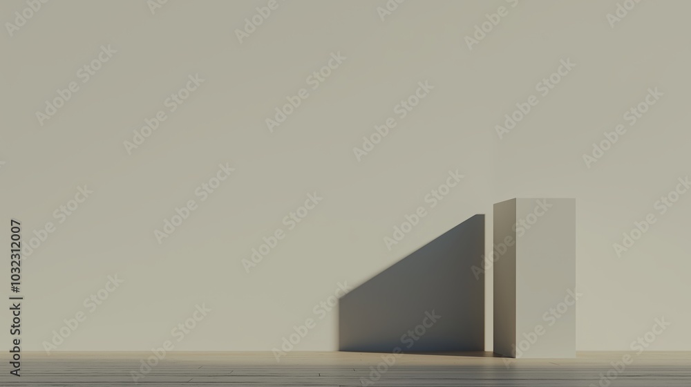 Aufkleber white box is sitting in front of a white wall. the box is empty and the wall is plain. the scene is 