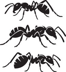 Ants insect icon silhouette design vector art illustration.