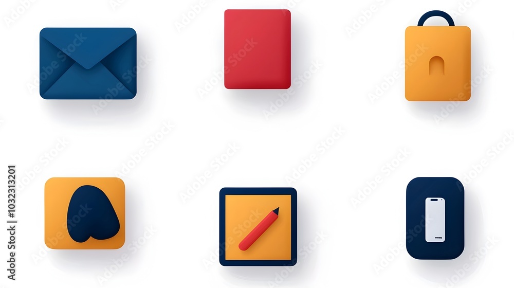 Fototapete versatile and sophisticated icon featuring a harmonious composition of simple forms crisp edges