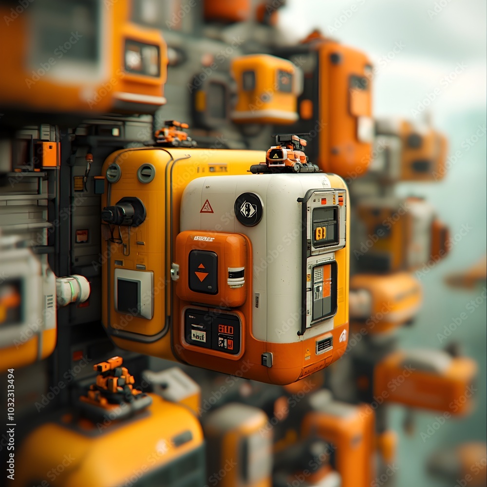 Poster towering cargo container ships of the future with sleek and aerodynamic hulls featuring advanced hyd