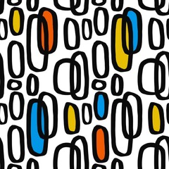seamless pattern with circles on white background. Texture for textile, paper, wrapping, bedding, blankets.