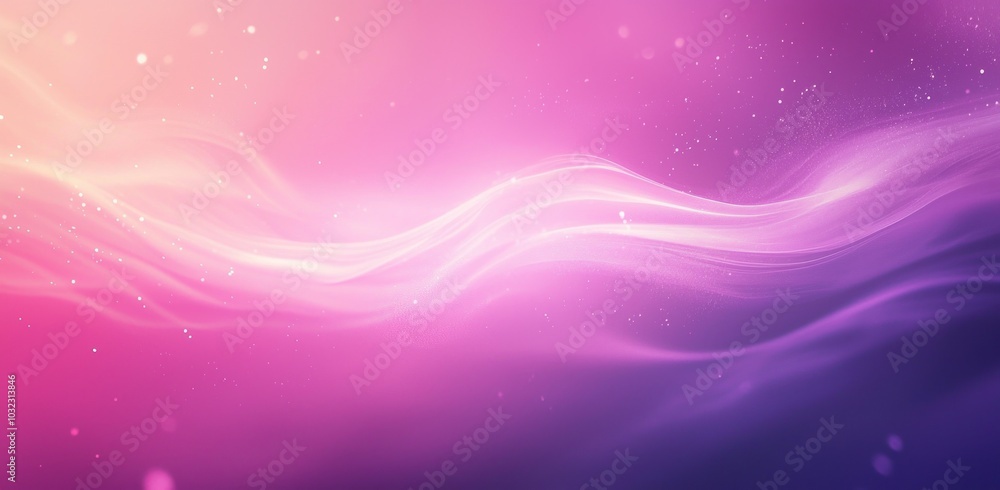 Poster abstract flowing fabric waves in soft pink and deep purple hues generative ai
