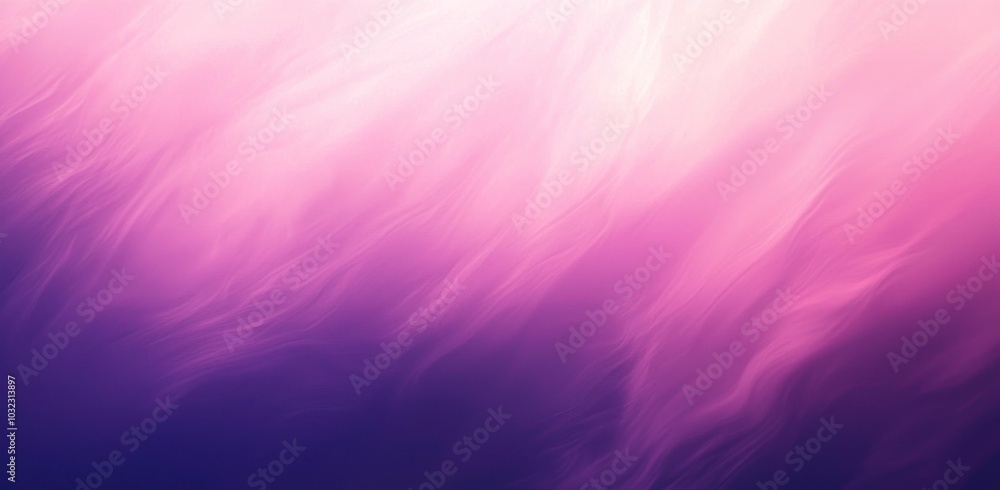 Sticker abstract flowing fabric waves in soft pink and deep purple hues generative ai