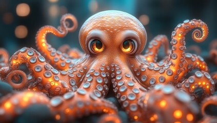 Obraz premium Jellyfish underwater, beautiful background with realistic jellyfish