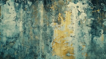 Fototapeta premium Aged and distressed wall with peeling paint and weathered texture Generative AI