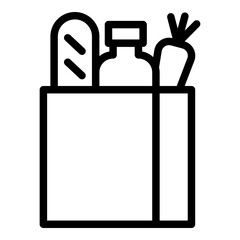 Grocery icon. Vector line icon
