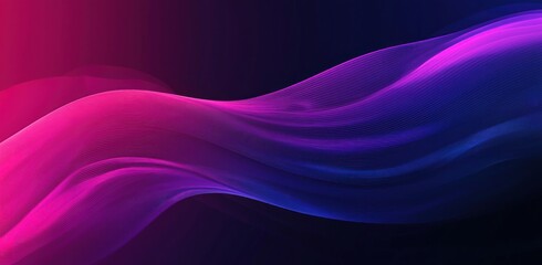 Fototapeta premium Abstract wavy landscape in gradient pink and purple hues Generative AI