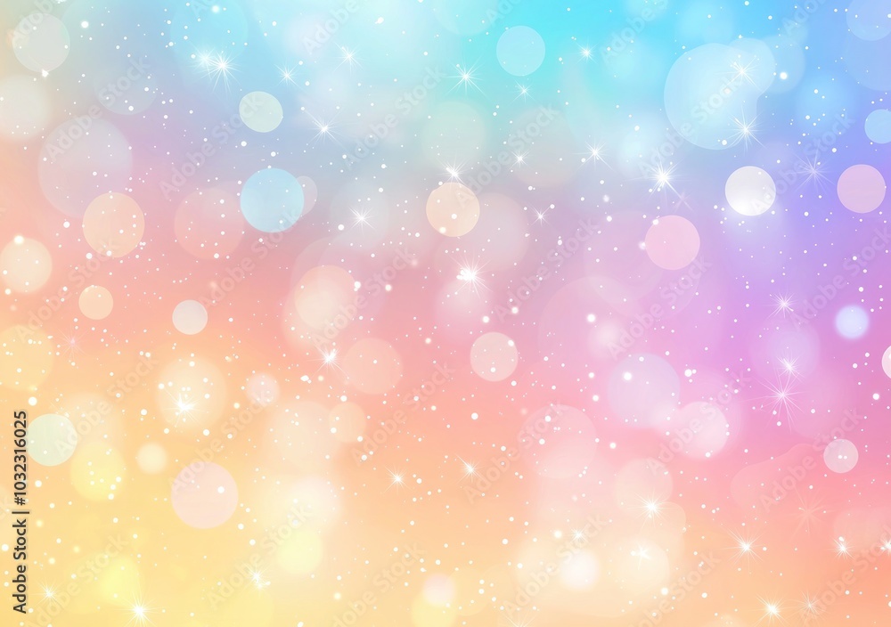 Poster colorful gradient bokeh with sparkling light effects and glitter particles generative ai