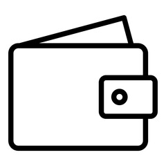 Wallet icon. Vector line icon