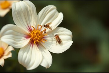 Obraz premium Flower with Insects in Lomography