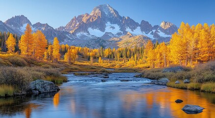 Fototapeta premium Mountains, forests, rivers, beaches, and more: breathtaking images of nature's landscapes