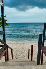 wooden pier on the sea