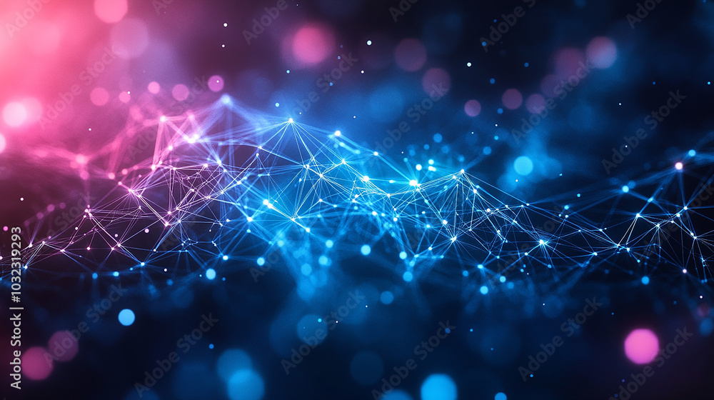 Poster abstract digital data background. panoramic high speed technology concept, light abstract background