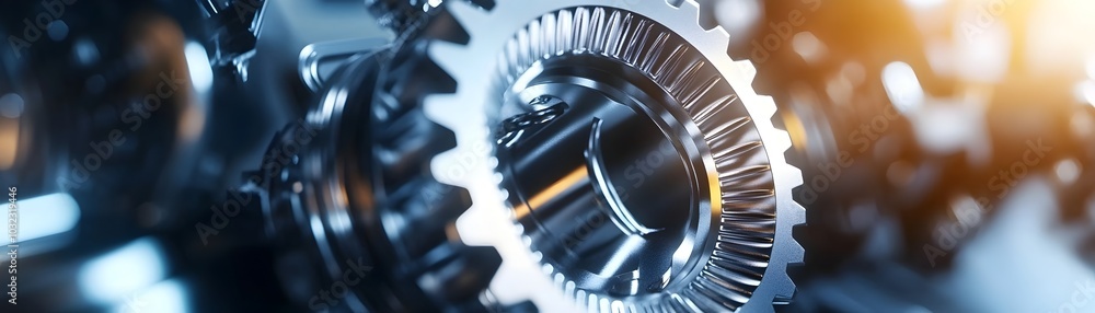 Poster automated mechanical components production in an innovative engineering factory