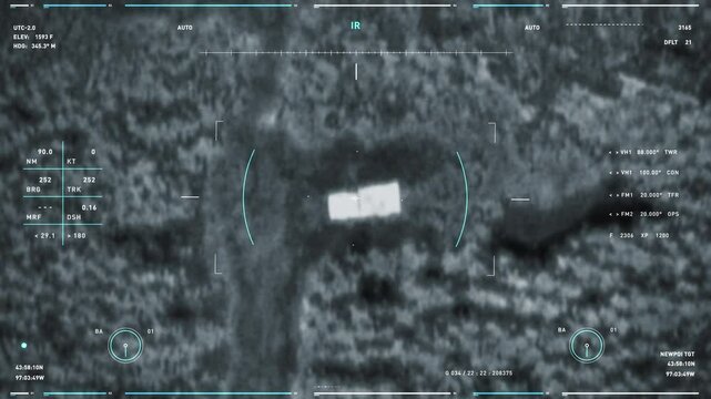 Futuristic heat map. Analyzing the Position of the Rival Armed Forces using the futuristic heat map. Locating the Army Vehicle on the futuristic heat map and Exploding it using the bomb. Graphics.
