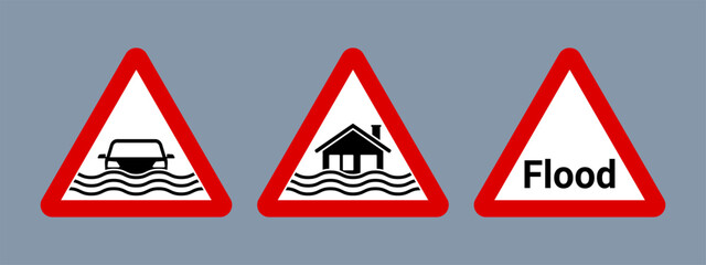 Flood Warning Sign Set