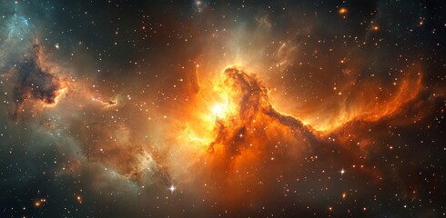 Obraz premium Abstract gradient wave shape of yellow and orange on black grain background copy space minimal banner header cover poster design