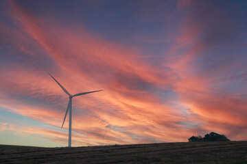 Fototapeta premium wind turbines farm, wind power generation equipment, clean energy, renewable energy