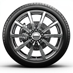 Obraz premium Chic Sport Tire with Silver Alloy Rim