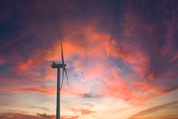 Obraz premium wind turbines farm, wind power generation equipment, clean energy, renewable energy