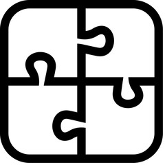 Puzzle line icon