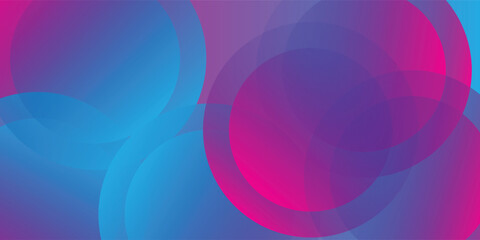 Obraz premium abstract background .blue and pink gradation. circle effect style. modern minimalist