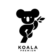 koala black logo icon design vector simple © Alpha Vector