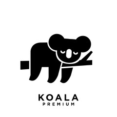 koala black logo icon design vector simple