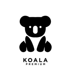 koala black logo icon design vector simple © Alpha Vector
