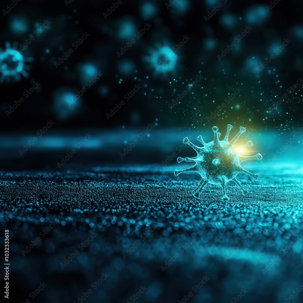 Poster exploring the intricacies of viral structures a deep dive into the microscopic world of pathogens an