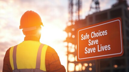 Thoughtful Worker Making Safe Decisions on Site