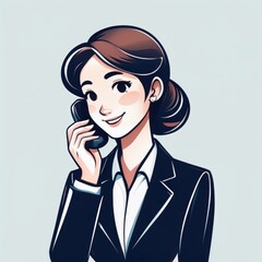 電話するビジネスウーマン