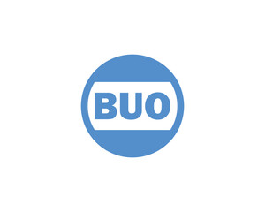 BUO logo design vector template. BUO
