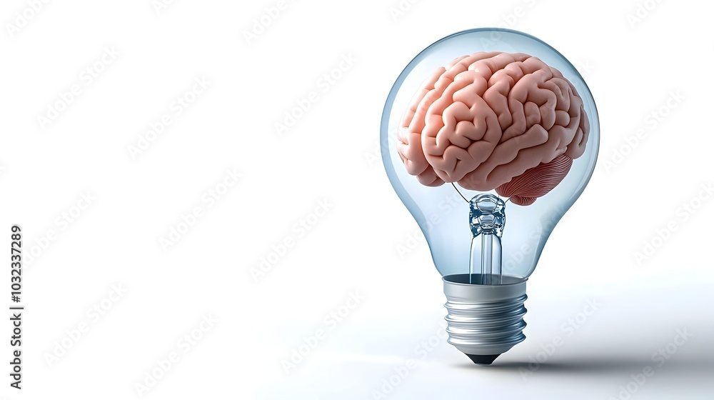 Aufkleber Elegant thin line icons featuring mind creativity intelligence and thinking with light bulb brain and globe symbols designed for educational and knowledge based visual content