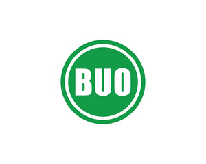 BUO logo design vector template. BUO