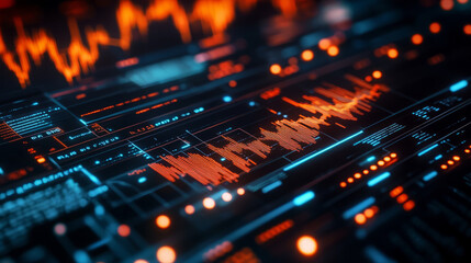 A close-up of digital currencies being traded on a computer screen, with dynamic graphs and market trends visible