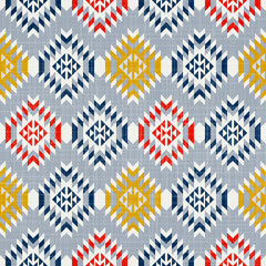 Navajo tribal vector seamless pattern. Native American ornament. Ethnic South Western decor style. Boho geometric ornament.