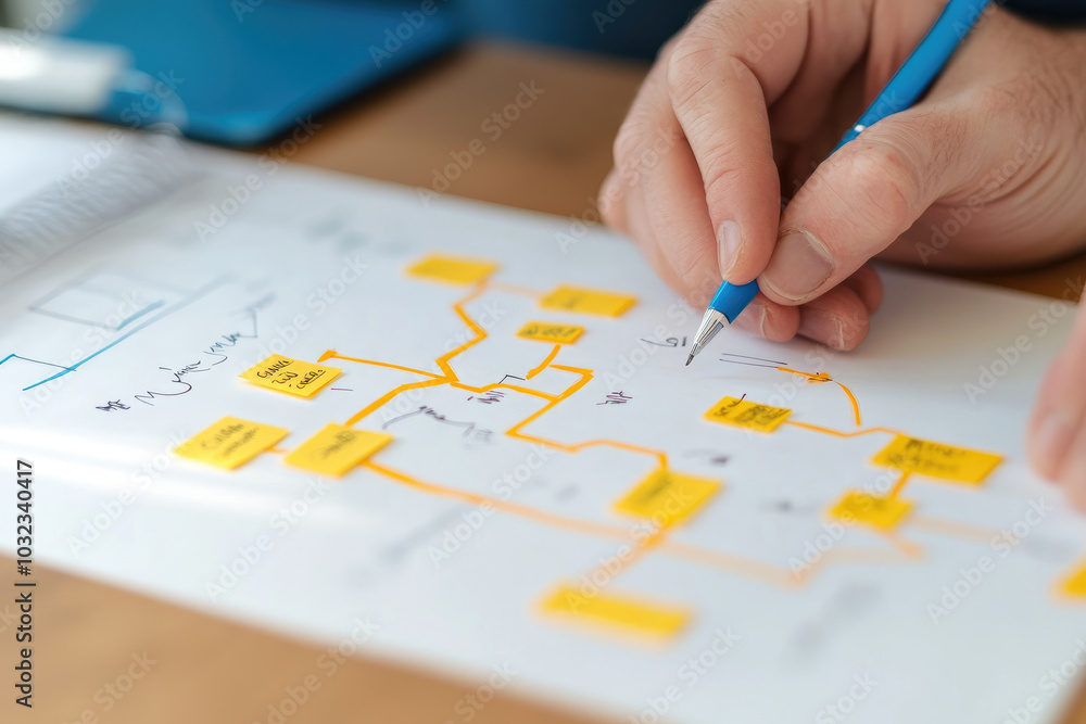 Poster blueprint of strategy mapping the path to success, a comprehensive guide outlining effective strateg