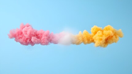 Mesmerizing soft colorful smoke plumes twisting and merging on a transparent background creating a visually stunning and ethereal effect