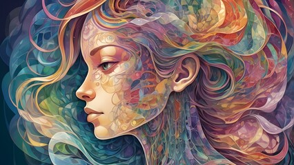 Abstract Figure with Transparent Layers, Symbolizing the Complexity of Emotions in Mental Health