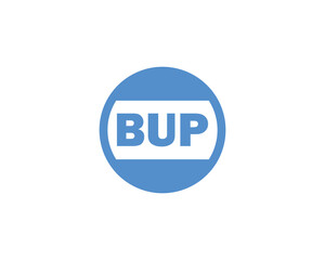 BUP logo design vector template. BUP